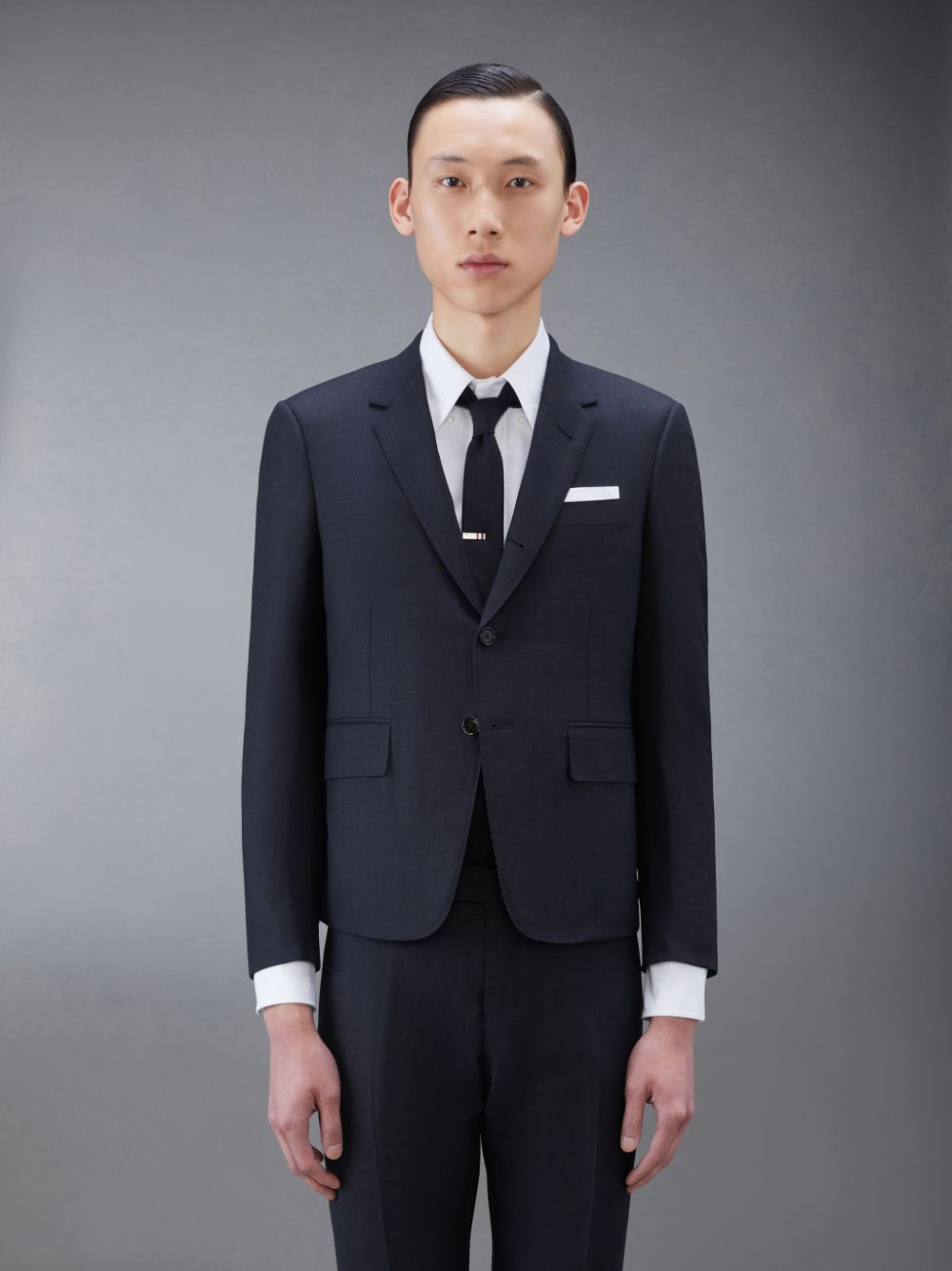 Manteaux Thom Browne Twill High Armhole Suit and Tie Homme Grise | MDG31U57567