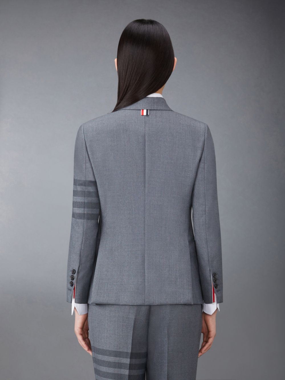 Manteaux Thom Browne Twill School Uniform 4-Bar Classic Sport Femme Grise | CCE59N43479