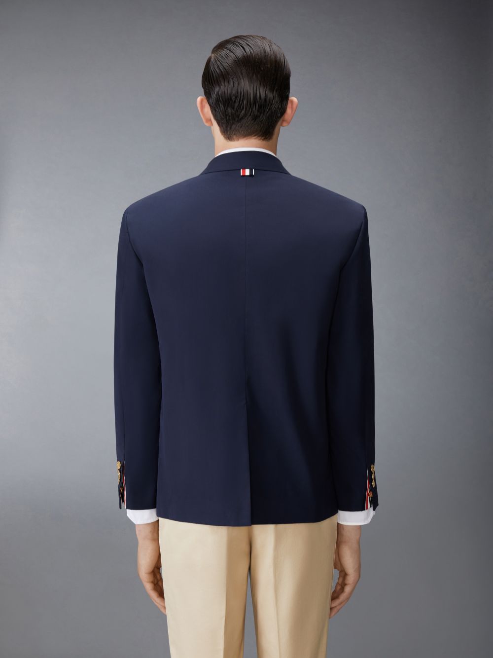 Manteaux Thom Browne Typewriter Cloth Grosgrain Placket Sport Homme Bleu | HEQ95B35558