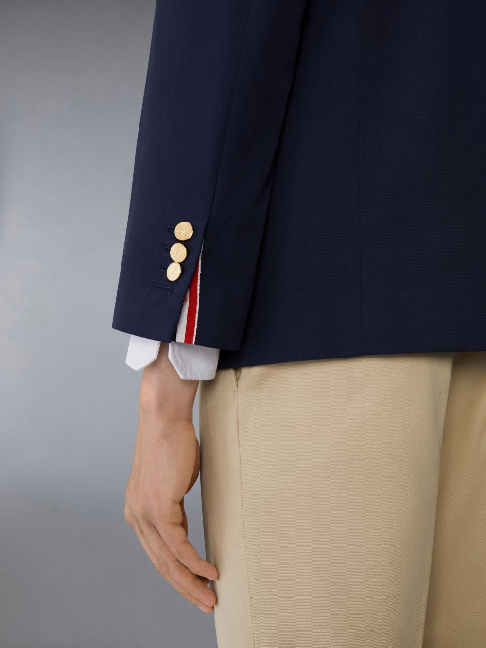 Manteaux Thom Browne Typewriter Cloth Grosgrain Placket Sport Homme Bleu | HEQ95B35558