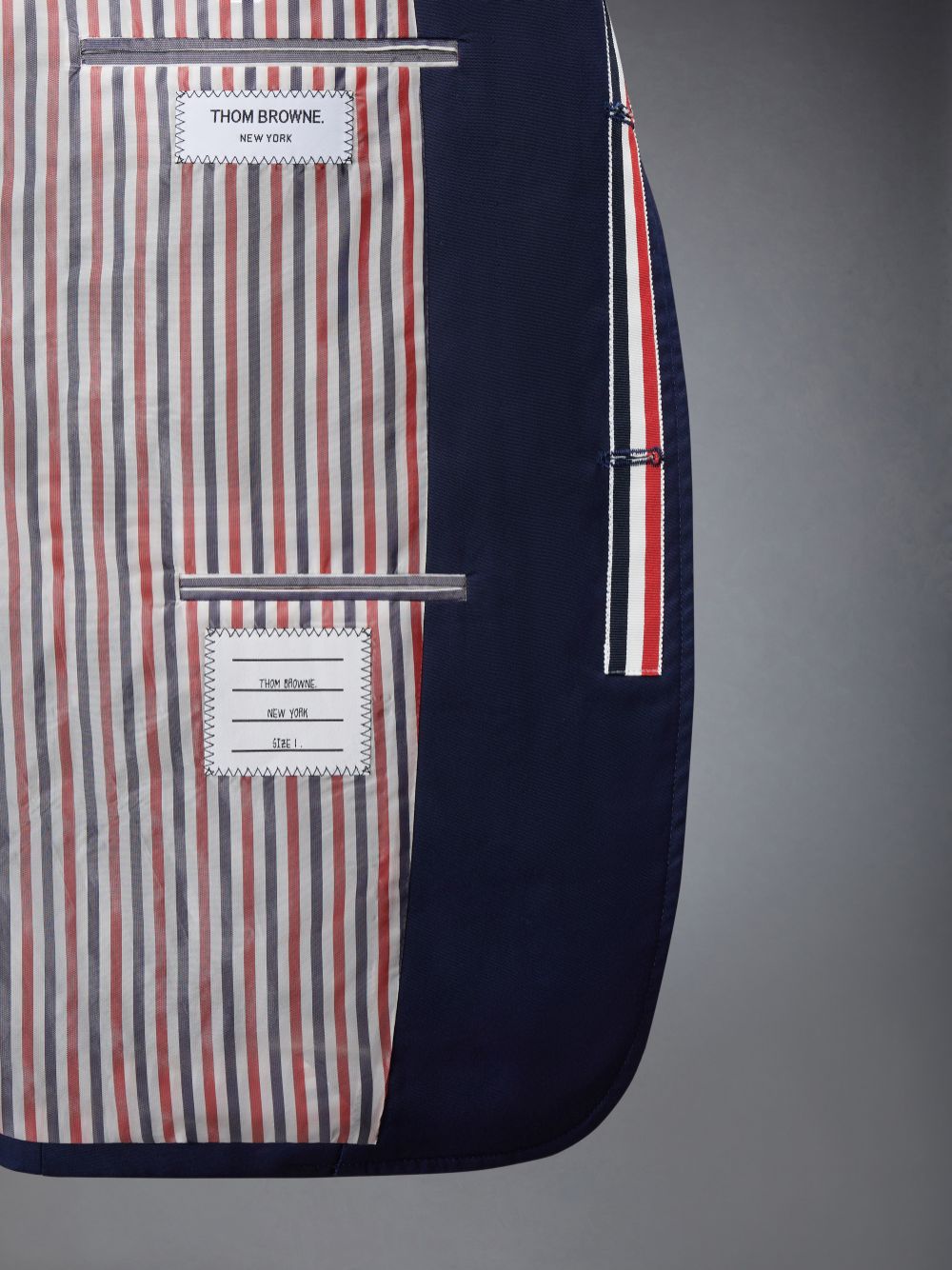 Manteaux Thom Browne Typewriter Cloth Grosgrain Placket Sport Homme Bleu | HEQ95B35558