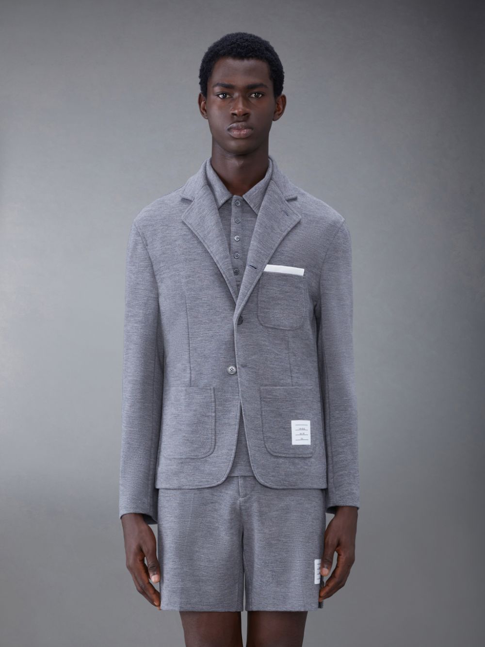 Manteaux Thom Browne Wool Sport Homme Grise | NAI97W31786