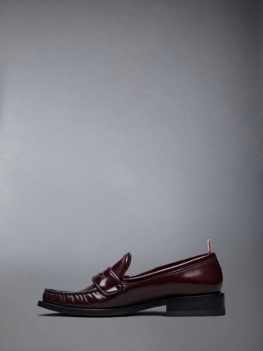 Mocassin Thom Browne Spazzolato Pleated Varsity Femme Rouge | TNG71C94686
