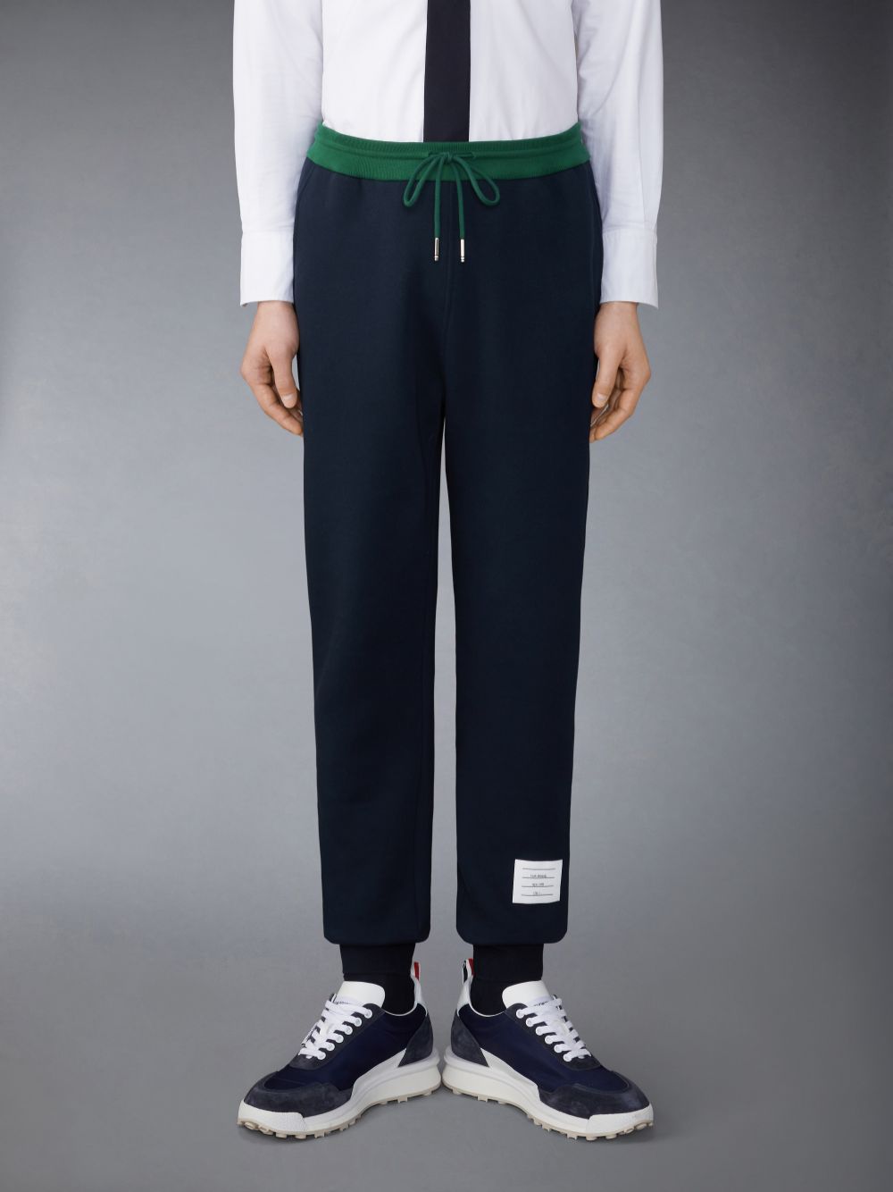 Pantalon Survêtement Thom Browne Brushed Color Blocked Homme Bleu | KZY95I40173