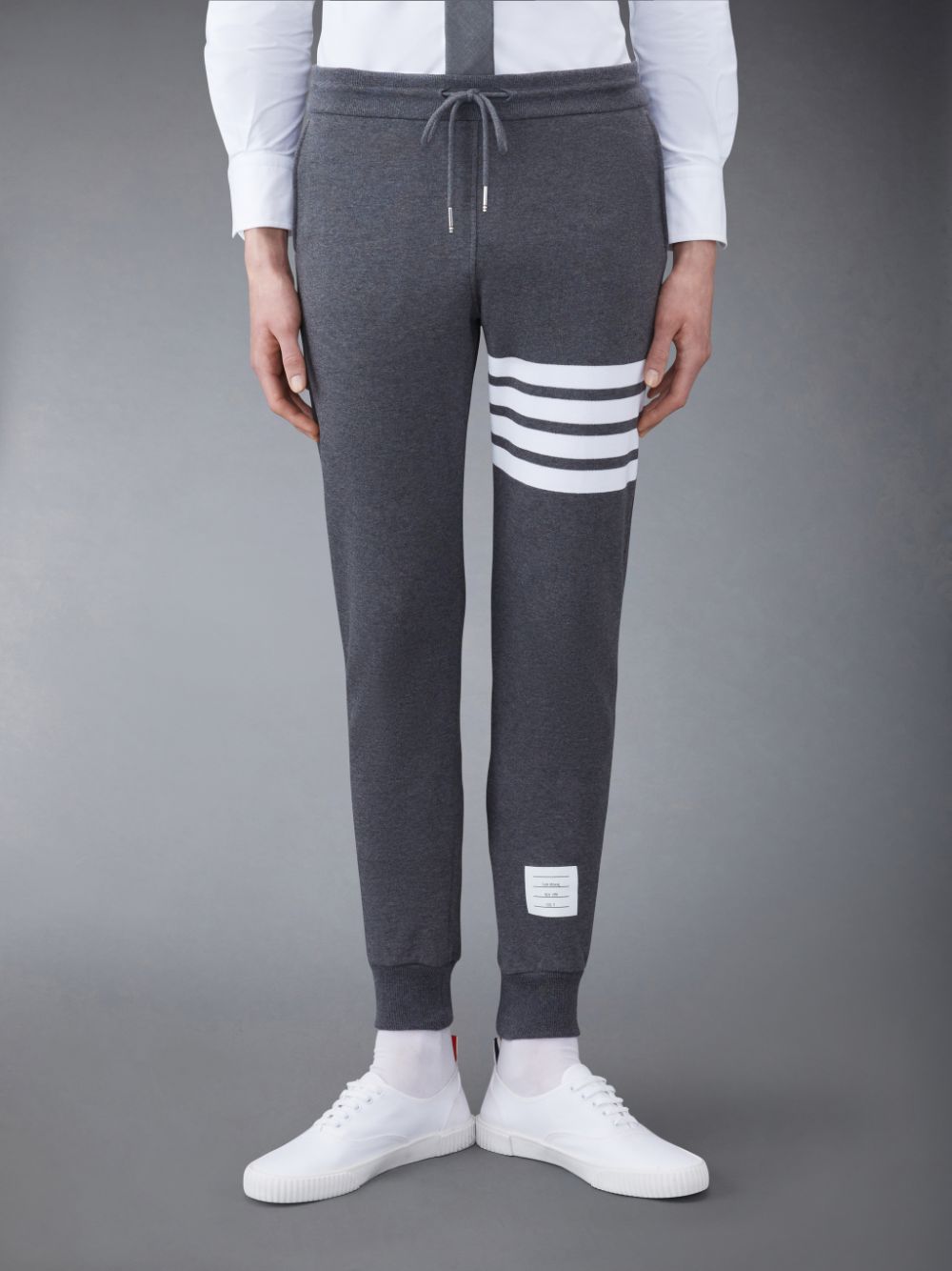 Pantalon Survêtement Thom Browne Classic Loopback 4-Bar Homme Grise | QVX33V01136