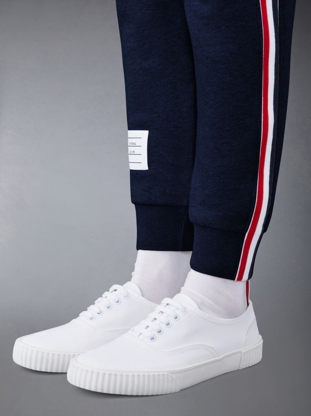 Pantalon Survêtement Thom Browne Classic Loopback Stripe Femme Bleu | EUC60L86795