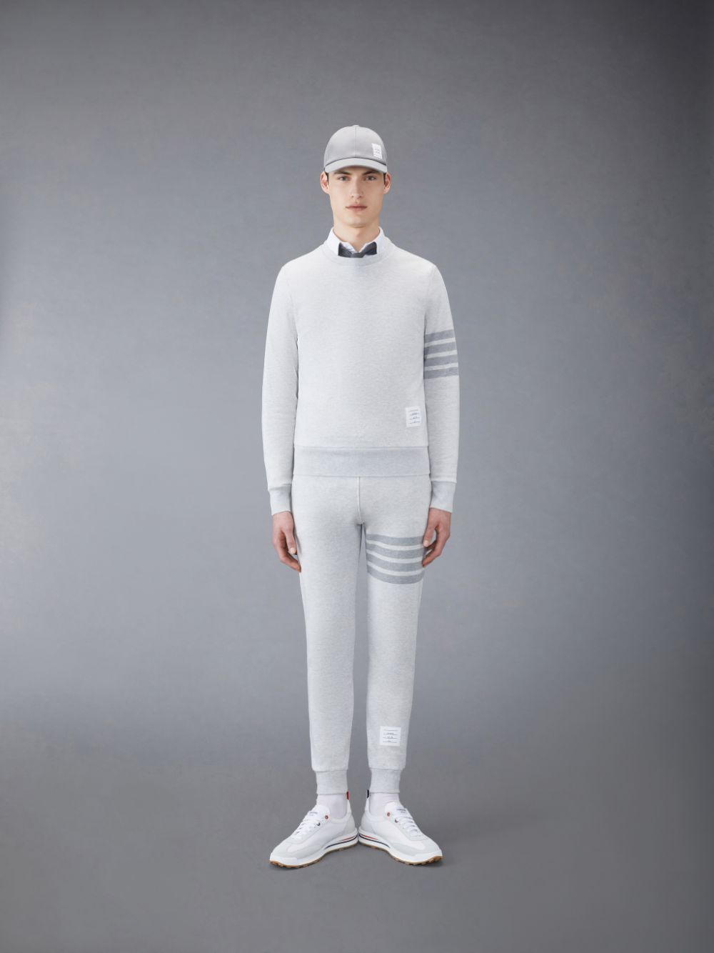 Pantalon Survêtement Thom Browne Classic Loopback 4-Bar Homme Grise | SMM54W02071