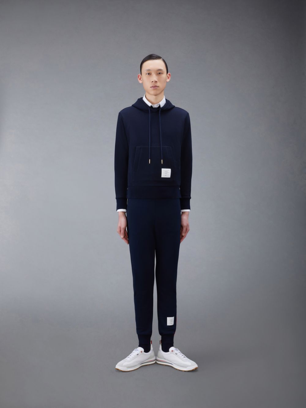 Pantalon Survêtement Thom Browne Classic Loopback Stripe Homme Bleu | FFO57V31452