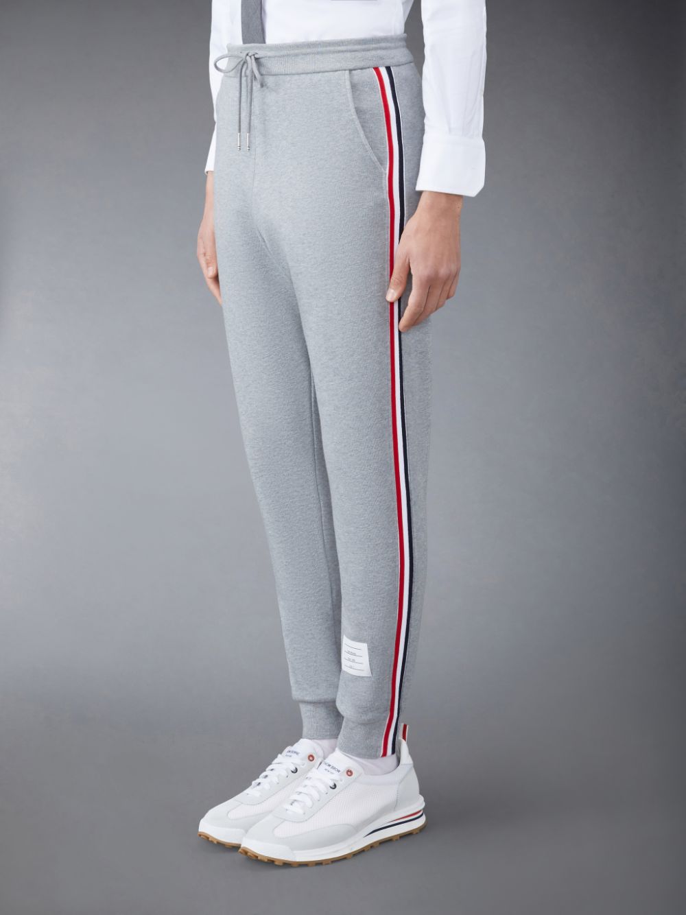 Pantalon Survêtement Thom Browne Classic Loopback Stripe Homme Grise | UAU40P70955