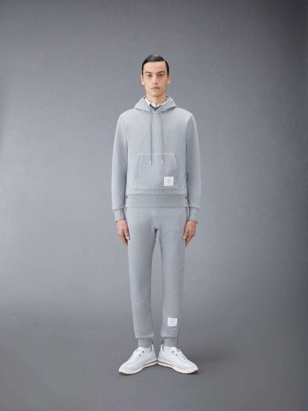 Pantalon Survêtement Thom Browne Classic Loopback Stripe Homme Grise | UAU40P70955