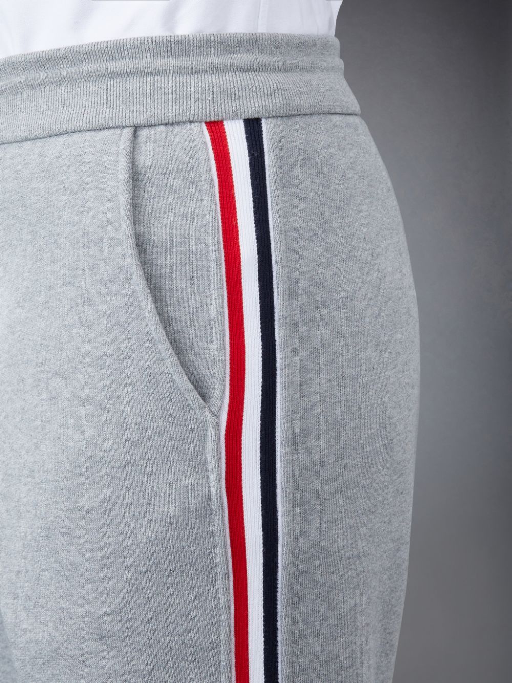 Pantalon Survêtement Thom Browne Classic Loopback Stripe Homme Grise | UAU40P70955
