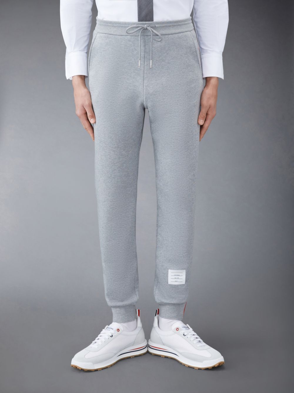 Pantalon Survêtement Thom Browne Classic Loopback Stripe Homme Grise | UAU40P70955
