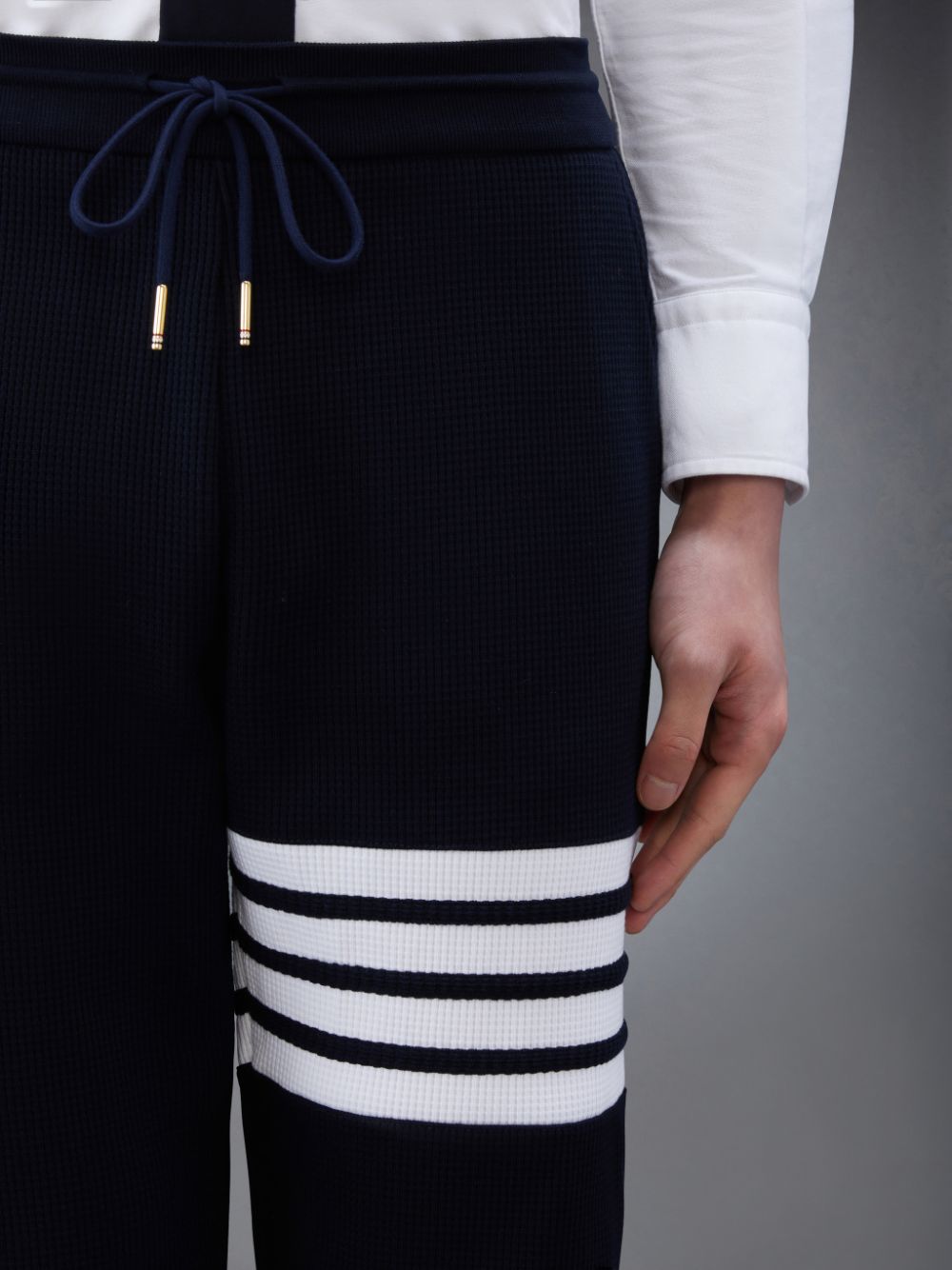 Pantalon Survêtement Thom Browne Waffle 4-Bar Homme Bleu | HBC17Q88316