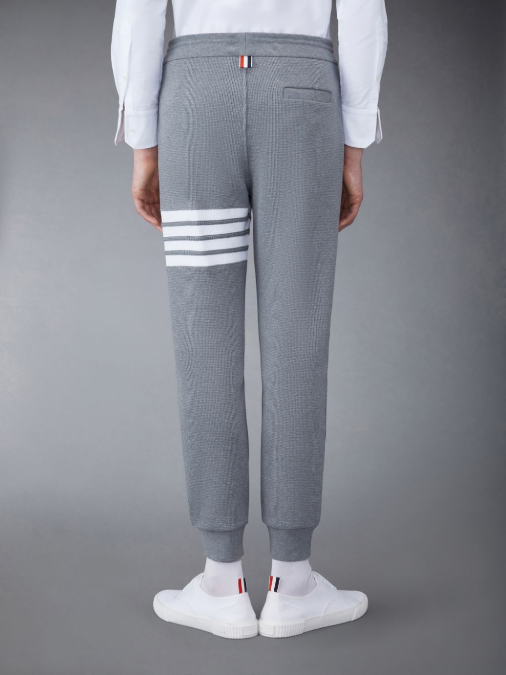 Pantalon Survêtement Thom Browne Waffle 4-Bar Homme Grise | BWW04G39591