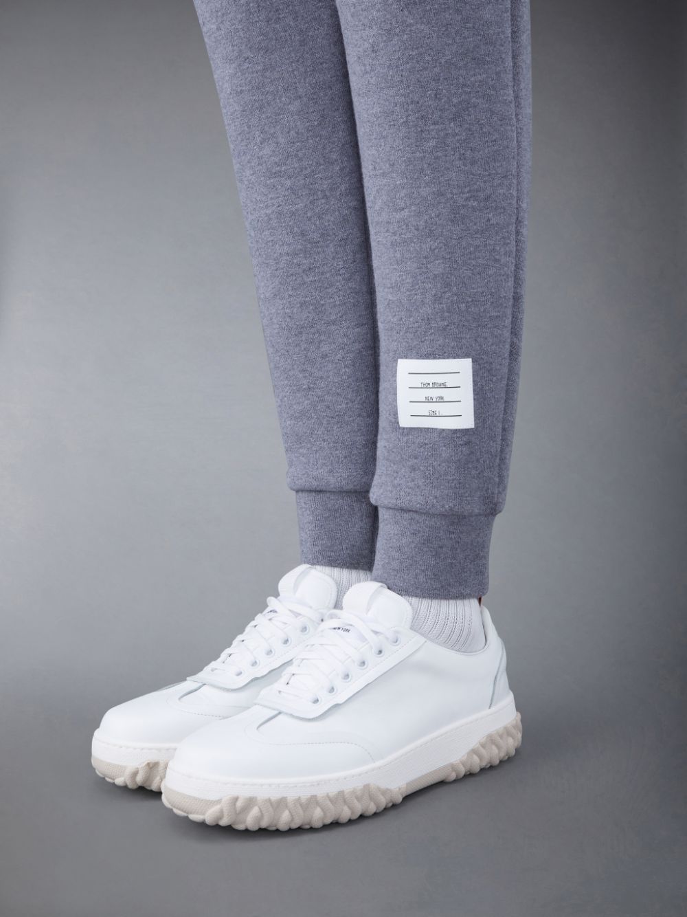 Pantalon Survêtement Thom Browne Wool Loopback 4-Bar Homme Grise | TMA88Q81021