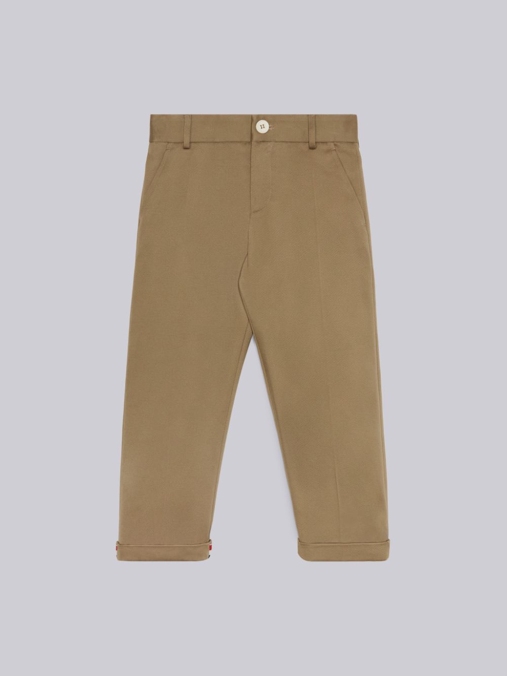 Pantalon Thom Browne Cotton Twill Chino Garcon Marron | IME40V66764