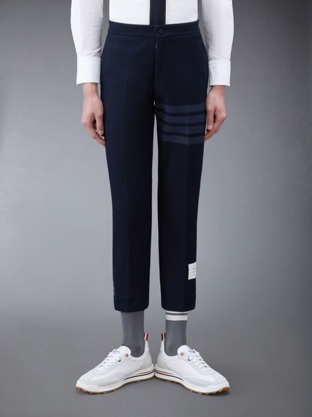 Pantalon Thom Browne Double Face Tech Twill Slim Homme Bleu | CNT23B05293