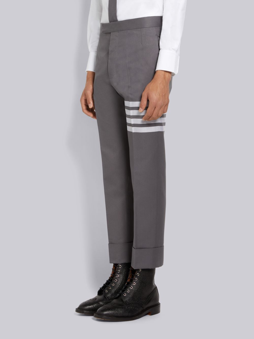 Pantalon Thom Browne Medium Cotton Suiting Engineered 4-Bar Classic Homme Grise | YGQ80F32811
