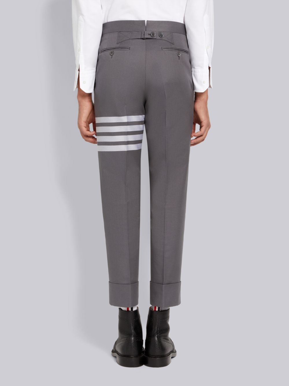 Pantalon Thom Browne Medium Cotton Suiting Engineered 4-Bar Classic Homme Grise | YGQ80F32811