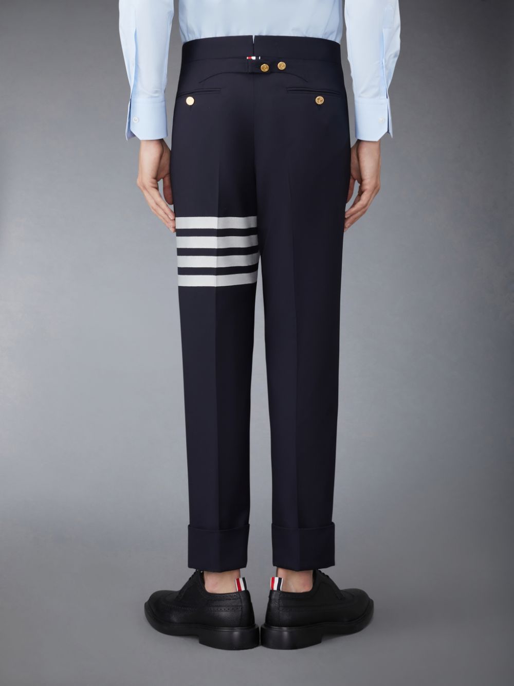 Pantalon Thom Browne Plain Weave 4-Bar Homme Bleu | LML29E44873