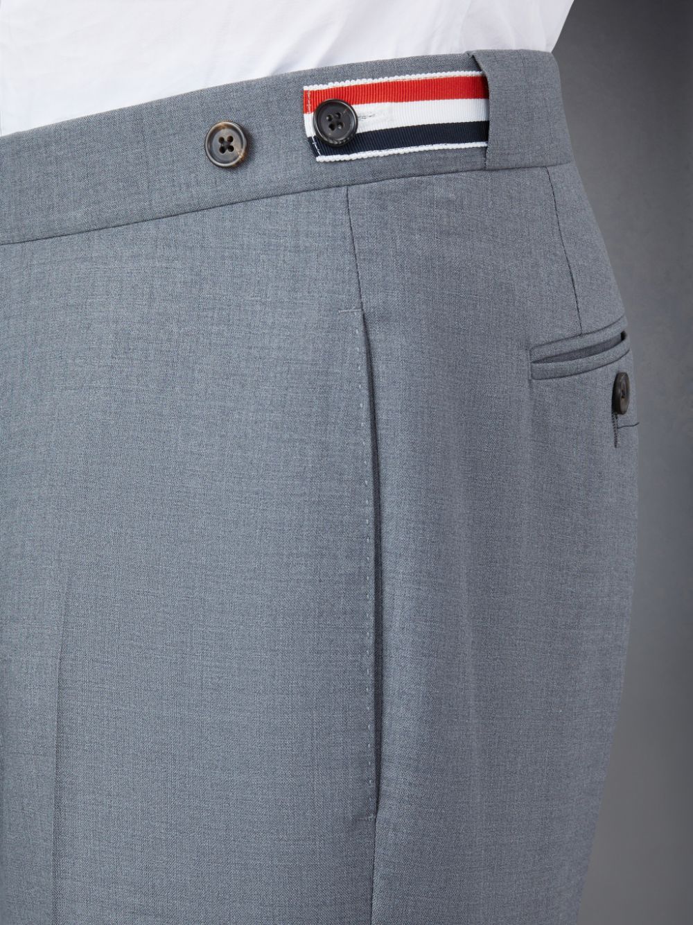 Pantalon Thom Browne Plain Weave 4-Bar Low Rise Homme Grise | MGU17H98782