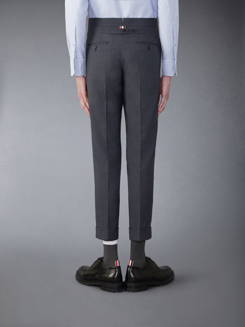 Pantalon Thom Browne School Uniform Mid Rise Skinny Homme Grise | EDR49K61776