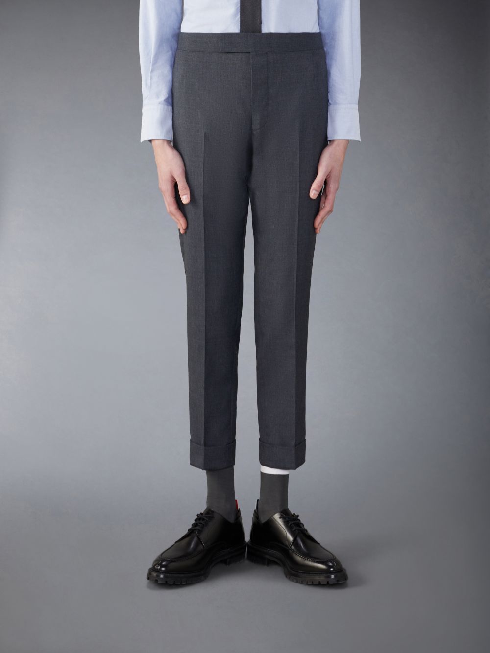 Pantalon Thom Browne School Uniform Mid Rise Skinny Homme Grise | EDR49K61776