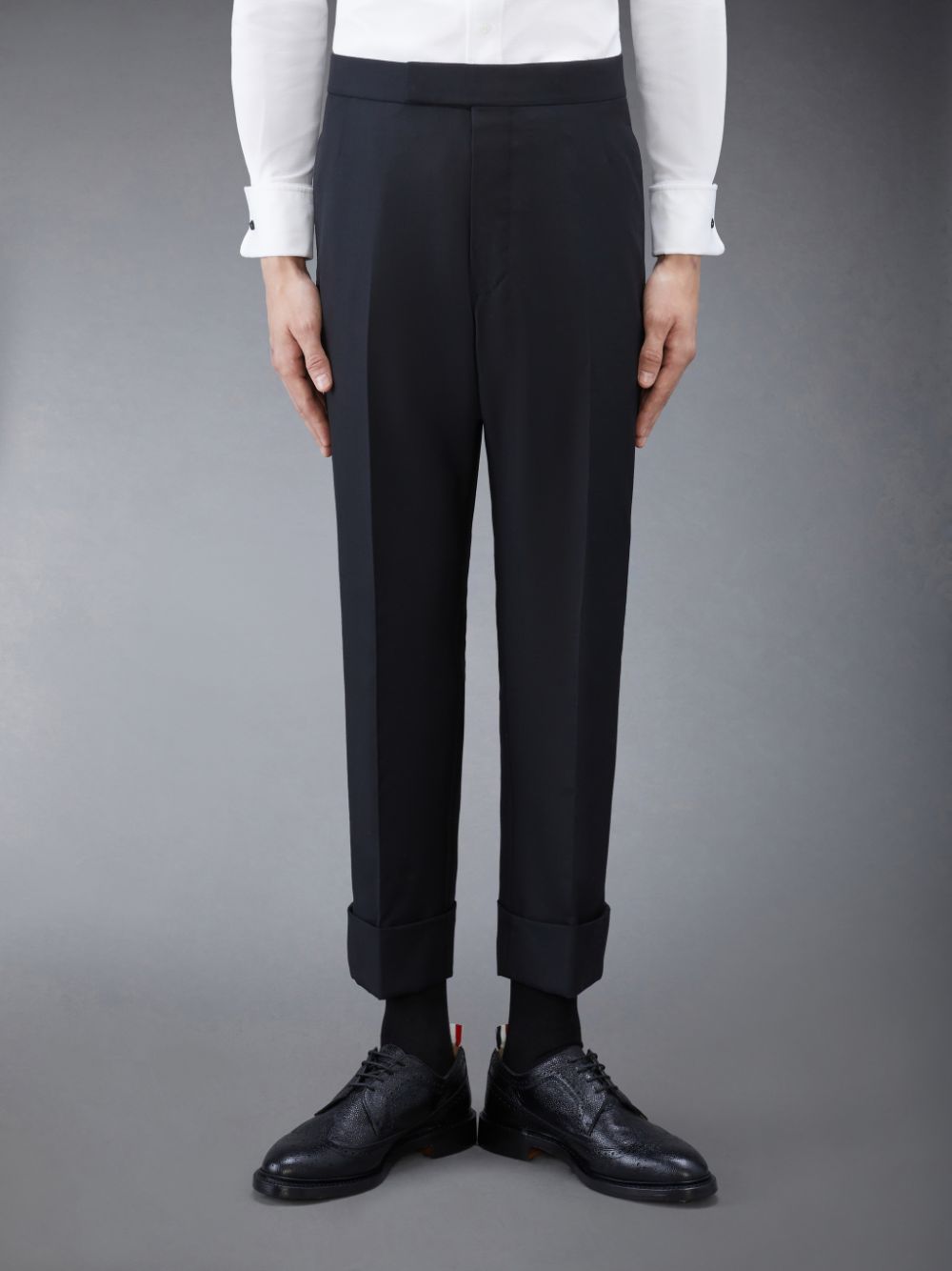 Pantalon Thom Browne Twill Classic Backstrap Homme Noir | ZJG15E65200