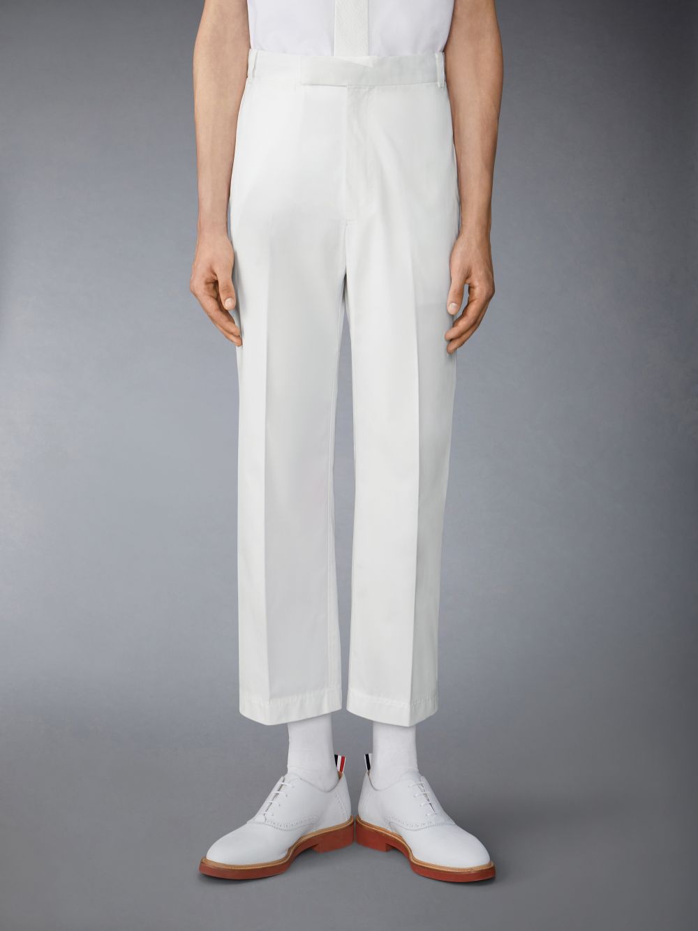 Pantalon Thom Browne Typewriter Unconstructed Straight Leg Homme Blanche | YFK32Y99533