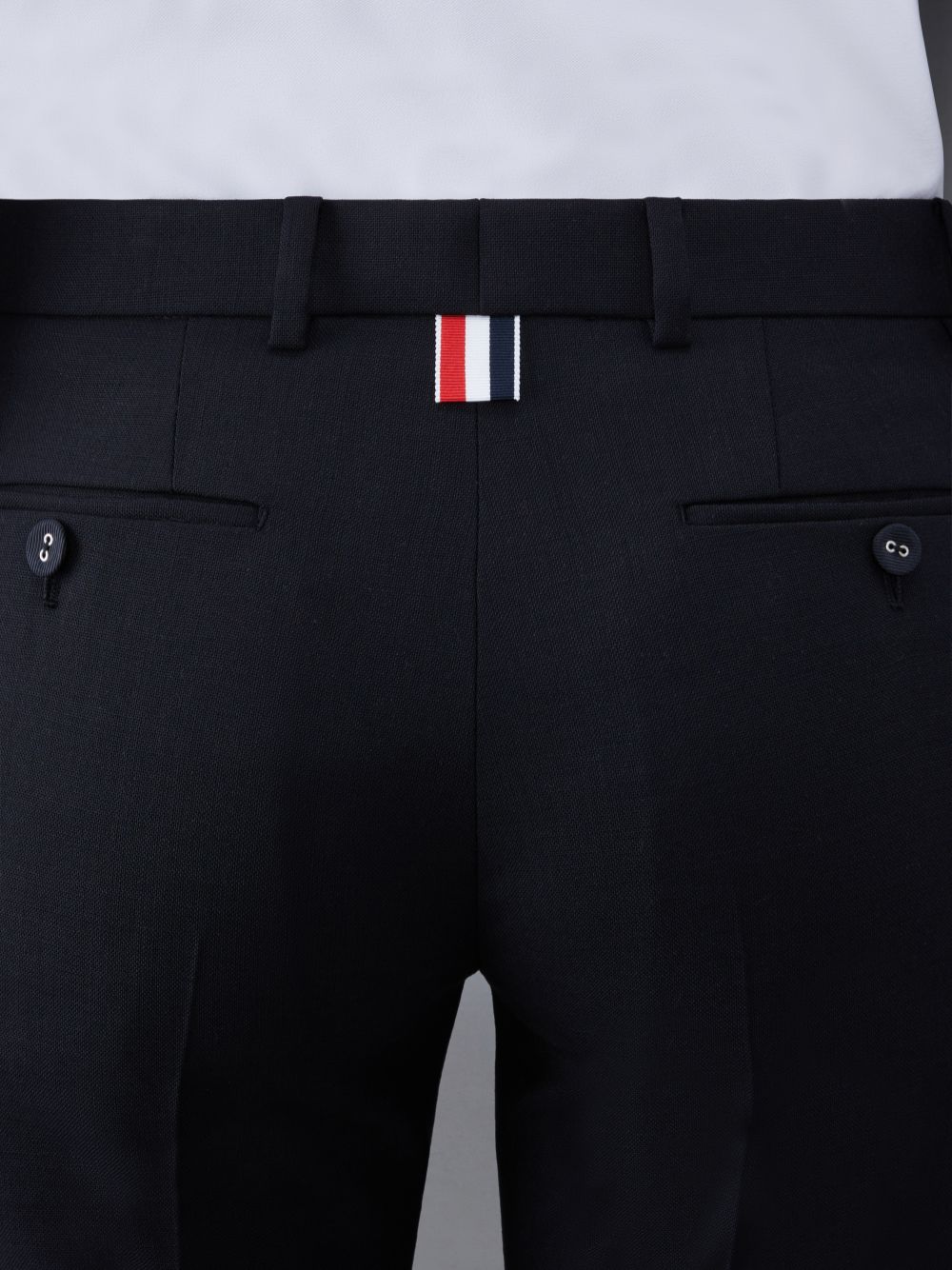 Pantalon Thom Browne Wool Low Rise Cigarette Femme Noir | PSN69I34808