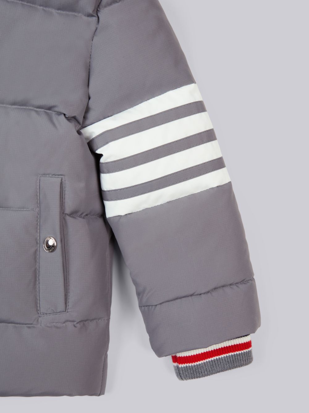 Parka Thom Browne Medium Ripstop Downfilled Hooded 4-Bar Garcon Grise | KRB82V23873