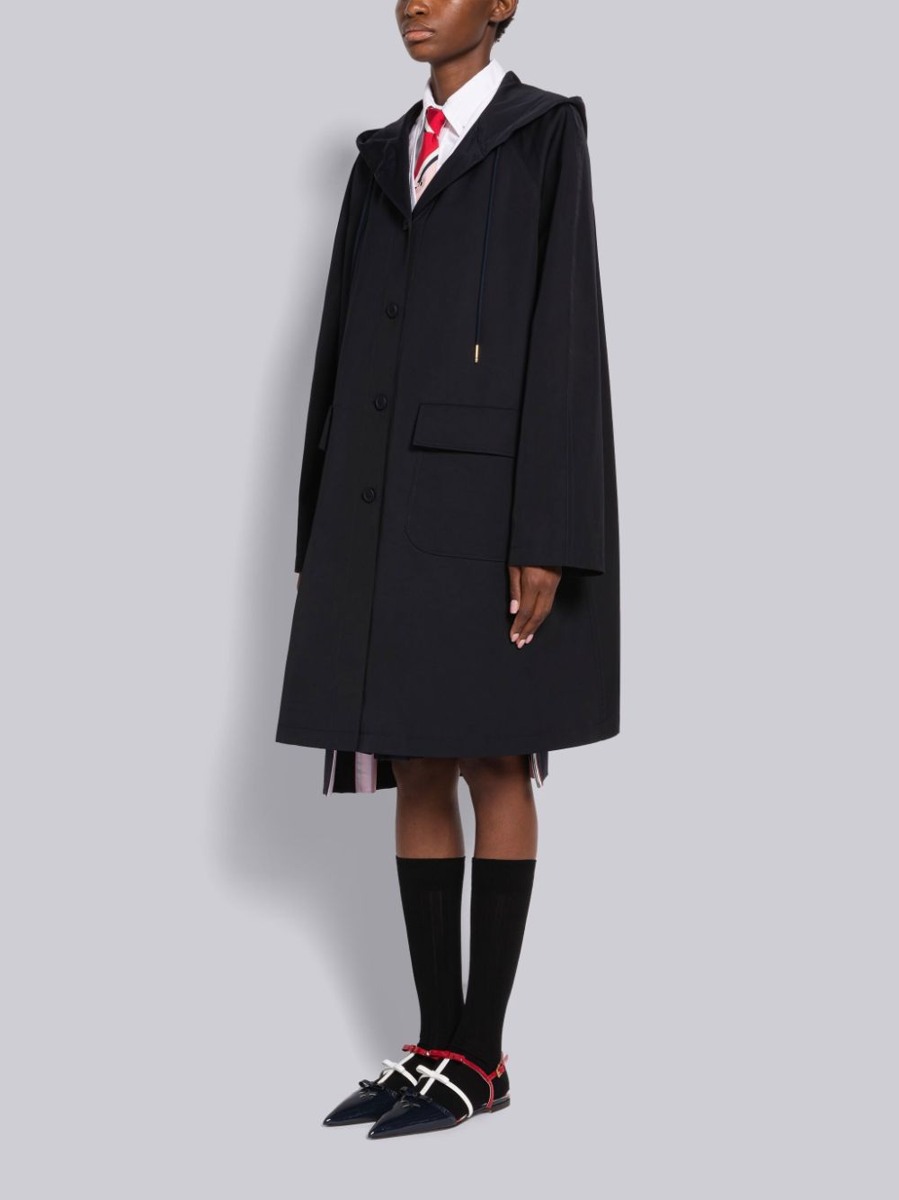 Parka Thom Browne Nylon Tech Hooded Femme Bleu | WKW01G73094