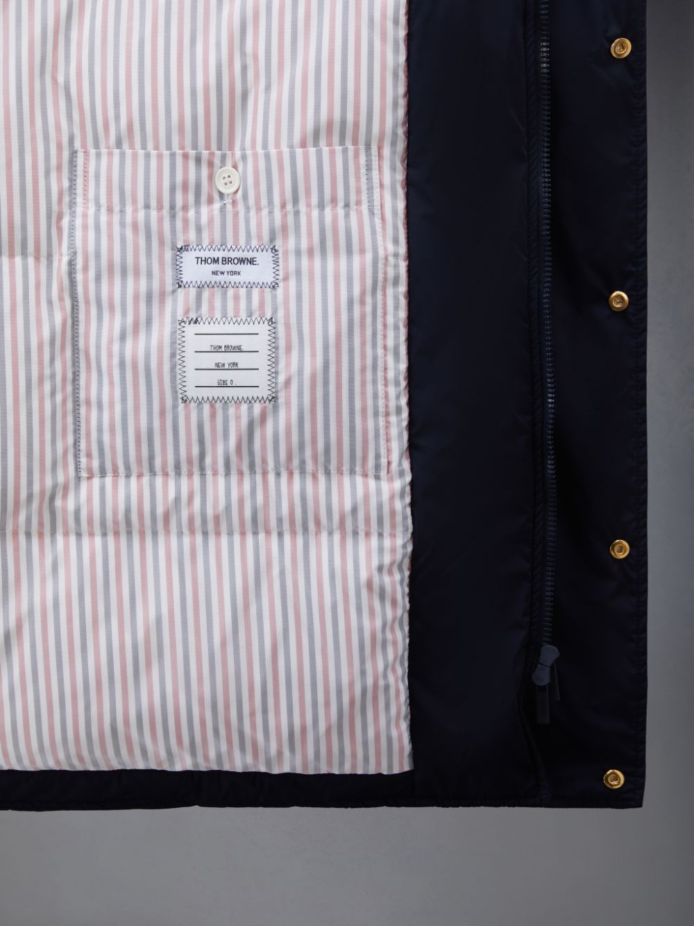 Parka Thom Browne Twill 4-Bar Football Sideline Homme Bleu | CPY93V57614