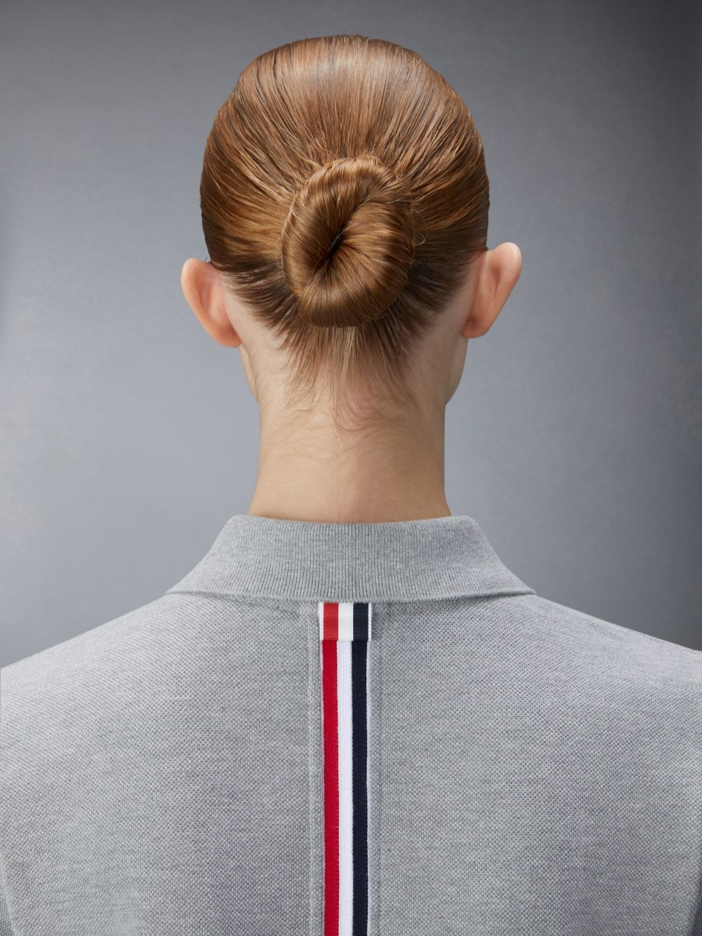 Peignoir Thom Browne Light Classic Cotton Pique Center Back Stripe A-line Short Sleeve Polo Shirt Femme Grise | TQI92L35238