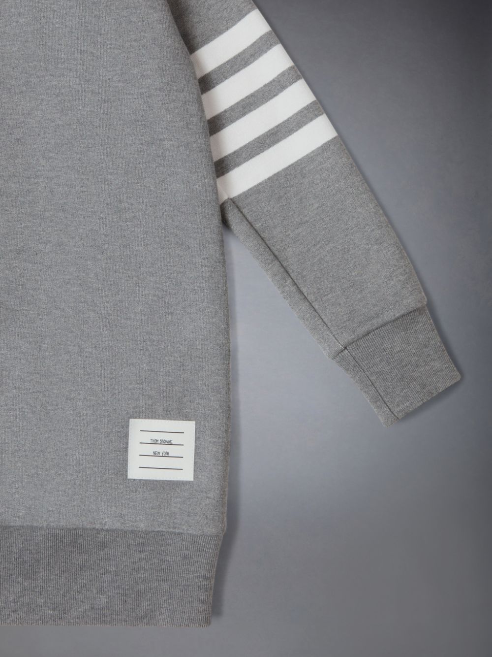 Peignoir Thom Browne Medium Classic Cotton Loopback Jersey Engineered 4-Bar Sweat Fille Grise | GJM28I90606
