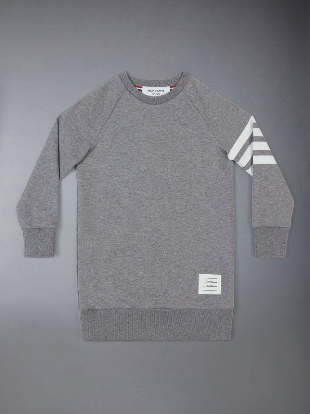 Peignoir Thom Browne Medium Classic Cotton Loopback Jersey Engineered 4-Bar Sweat Fille Grise | GJM28I90606