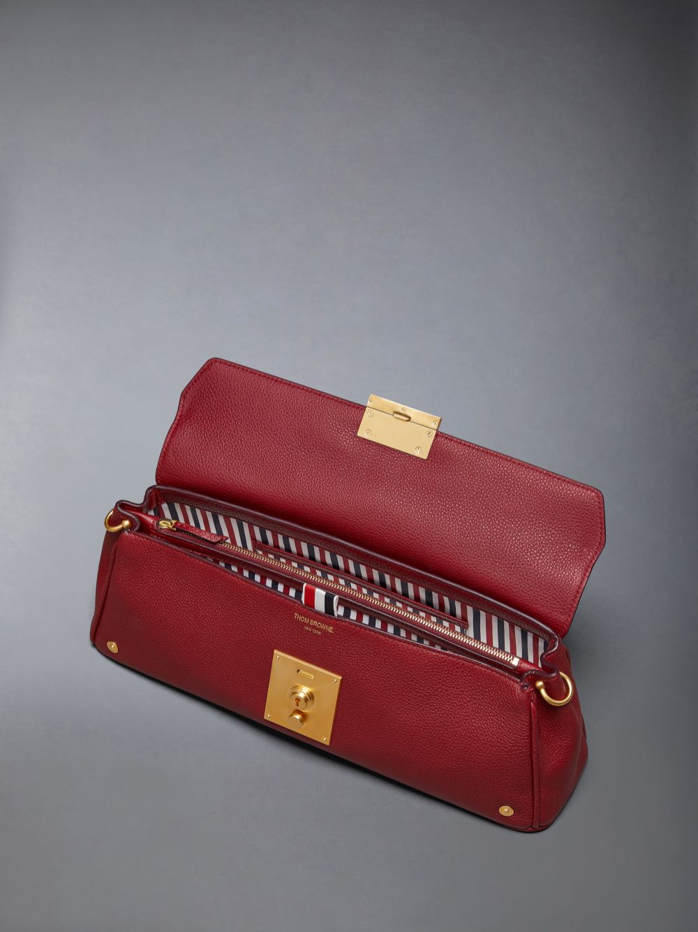 Pochettes Thom Browne Soft Pebble Grain Mrs.uette Femme Rouge | PZA58Q24634
