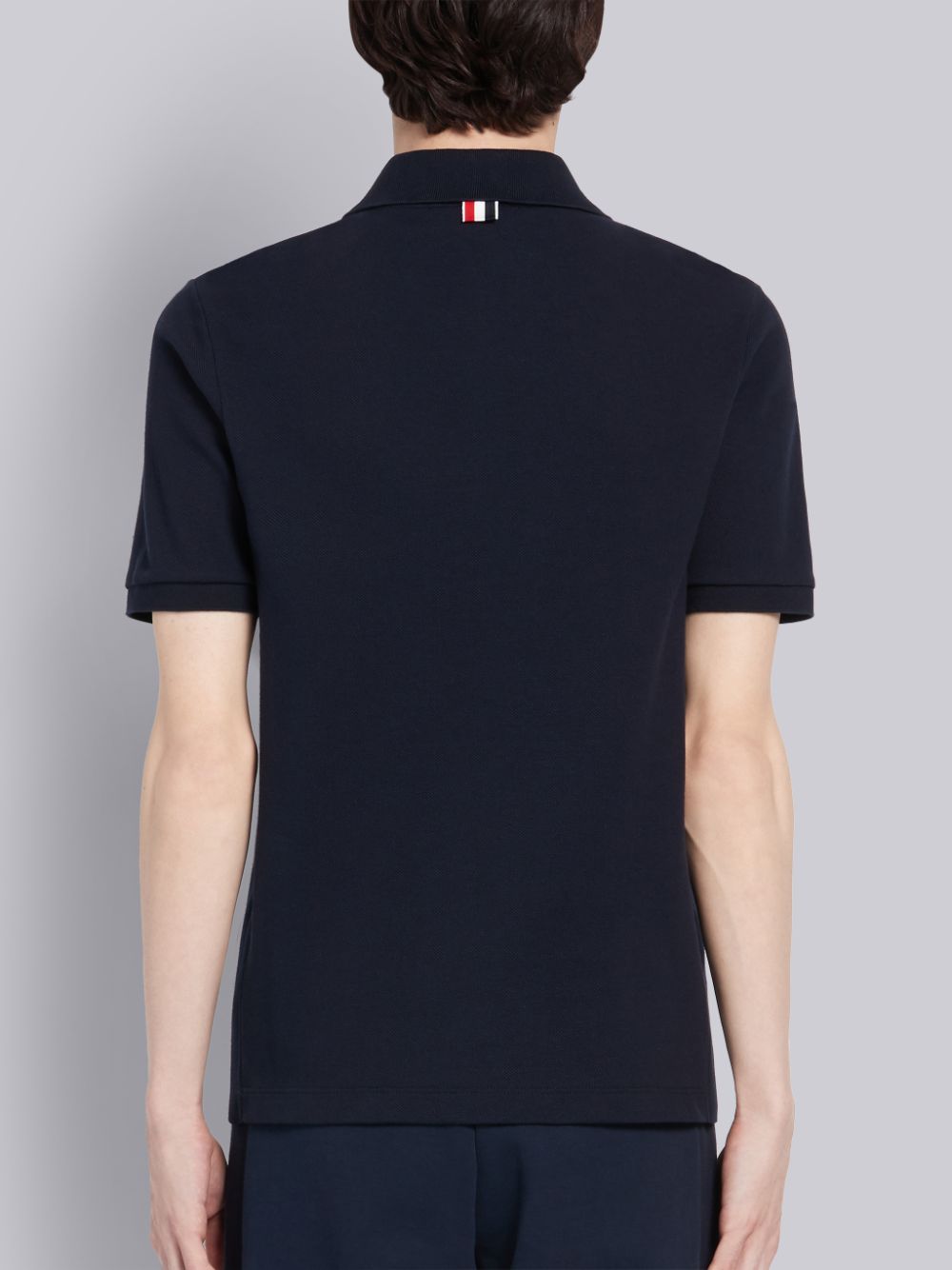 Polo Thom Browne Classic Cotton Pique Side Insert 4-Bar Homme Bleu Marine | OPO29C13565