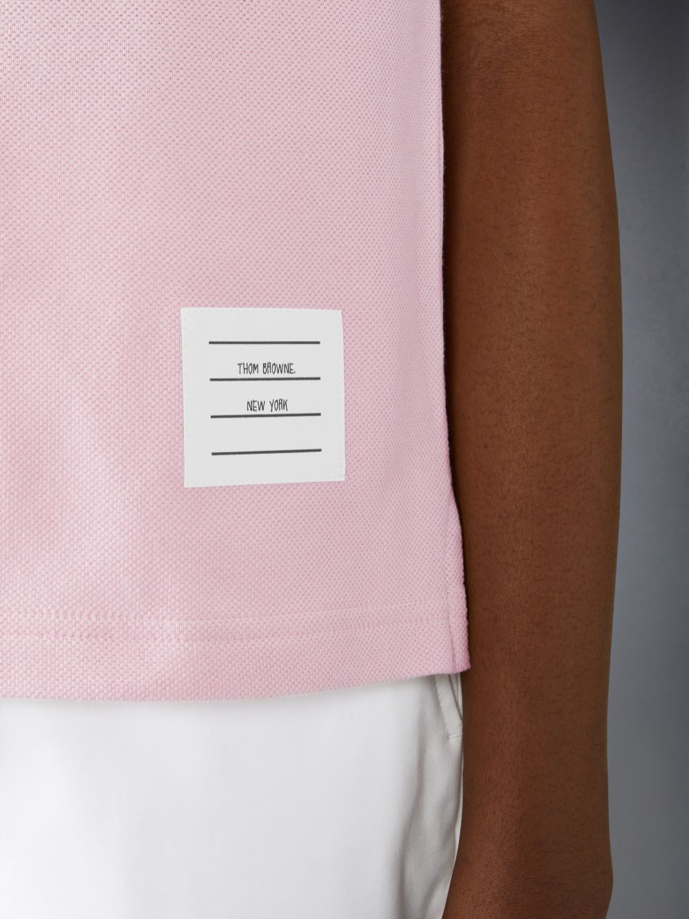 Polo Thom Browne Classic Pique 4-Bar Short Sleeve Femme Rose | DWT20F91085