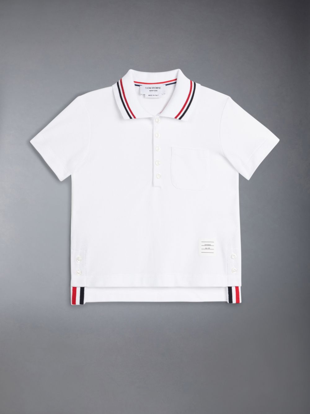 Polo Thom Browne Classic Pique Fille Blanche | VRK17N99842