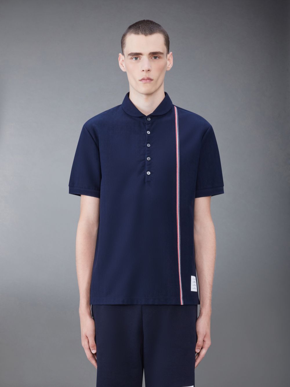 Polo Thom Browne Jersey Short Sleeve Collection Homme Bleu | SZW13L37161