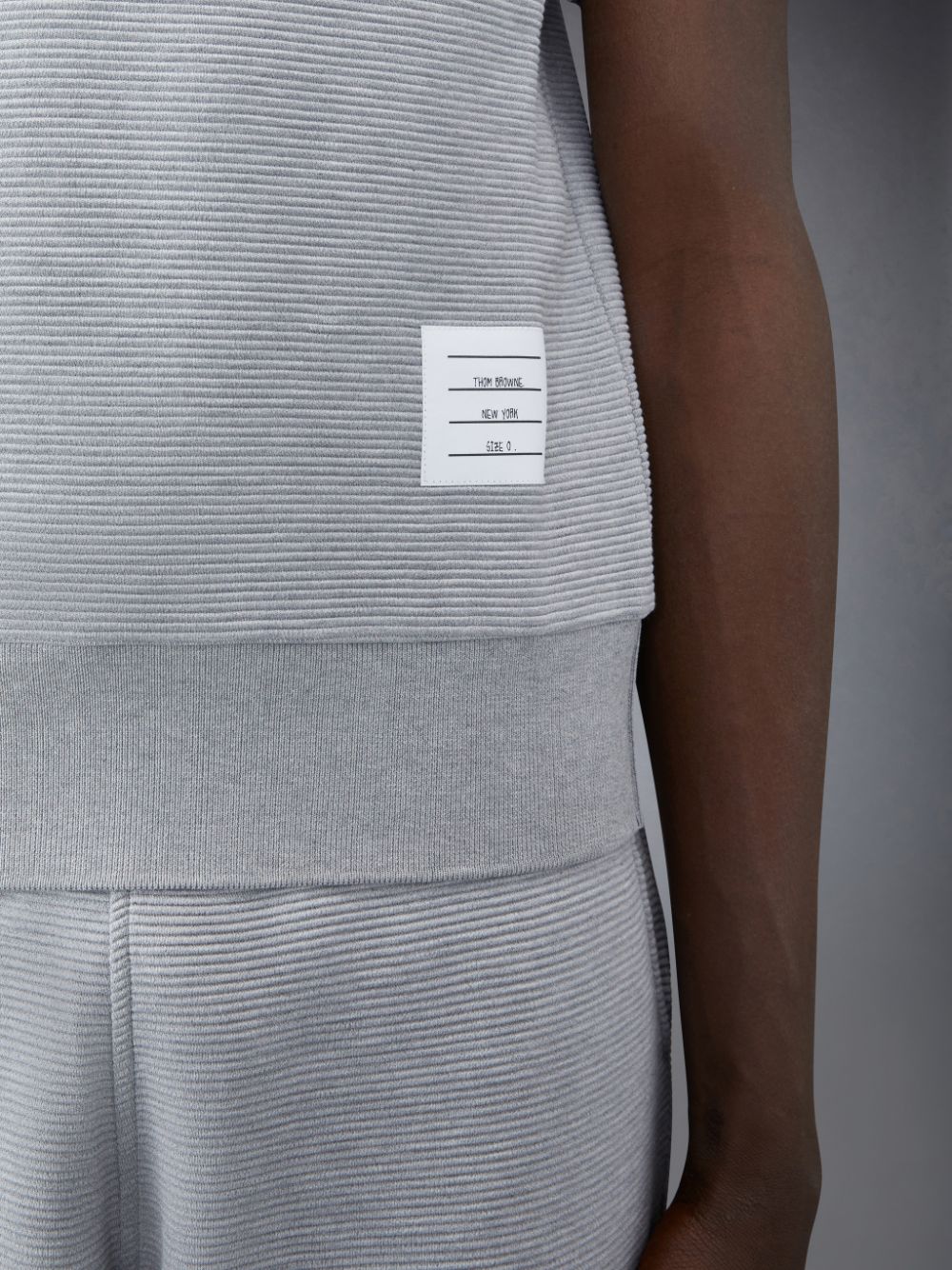 Polo Thom Browne Ottoman 4-Bar Saddle Sleeve Homme Grise | DQX71O18912