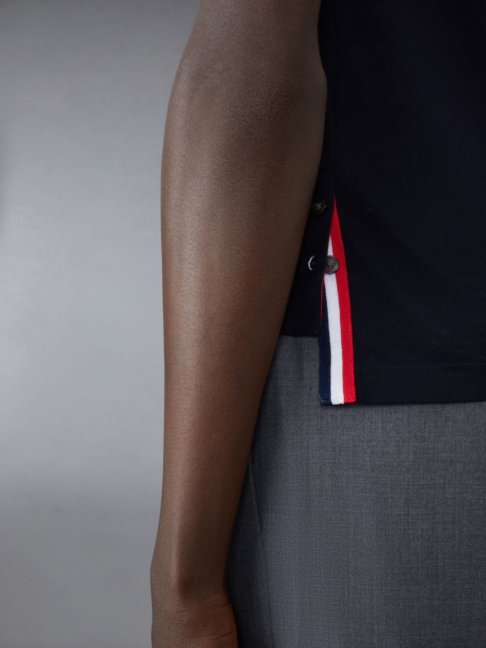 Polo Thom Browne Pique Pocket Homme Bleu | SLZ95M97694