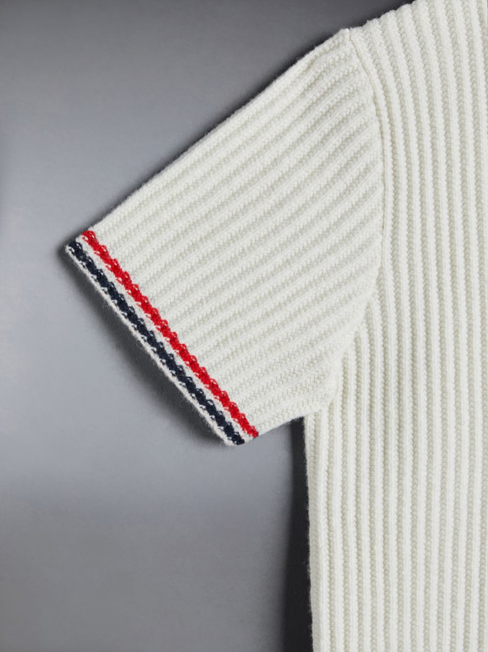 Polo Thom Browne Wool Cashmere Knit Garcon Beige | WAC02K77932