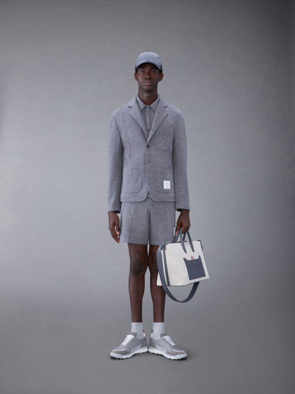Polo Thom Browne Wool Short Sleeve Homme Grise | AEO80G15810