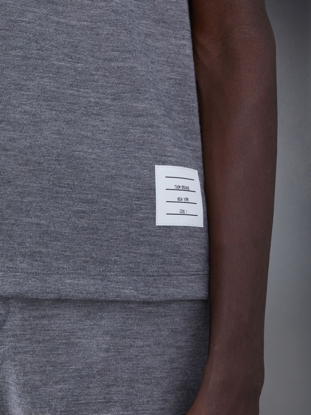 Polo Thom Browne Wool Short Sleeve Homme Grise | AEO80G15810