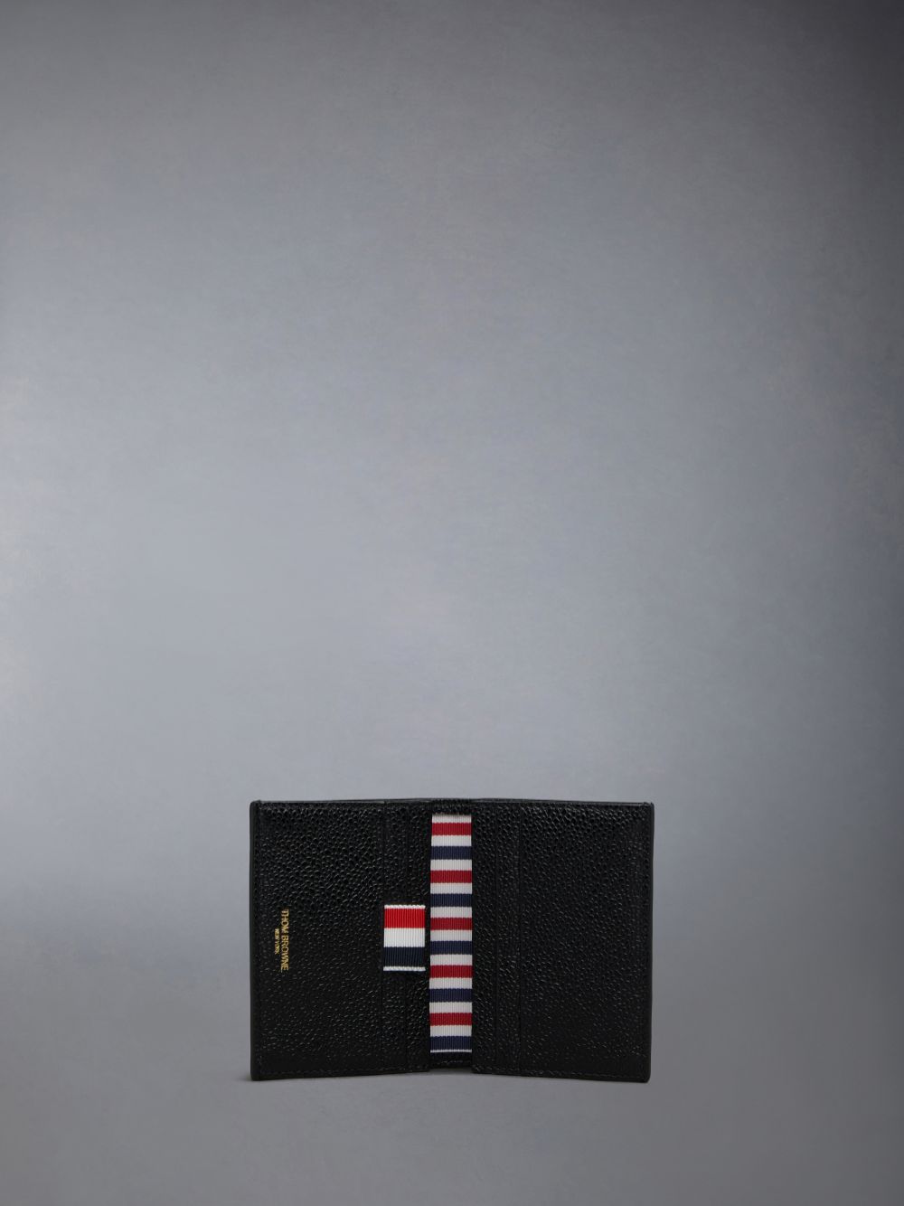 Porte Cartes Thom Browne Cotton Canvas Leather Frame Double Femme Beige | DVK83B80110