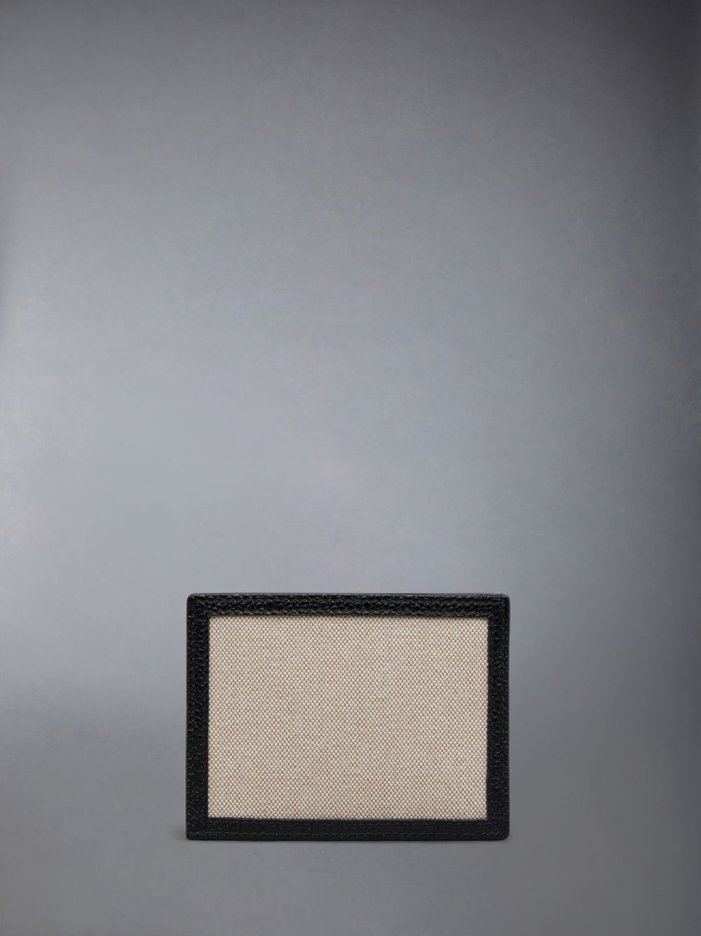 Porte Cartes Thom Browne Cotton Canvas Note Femme Noir | ABX12D34289