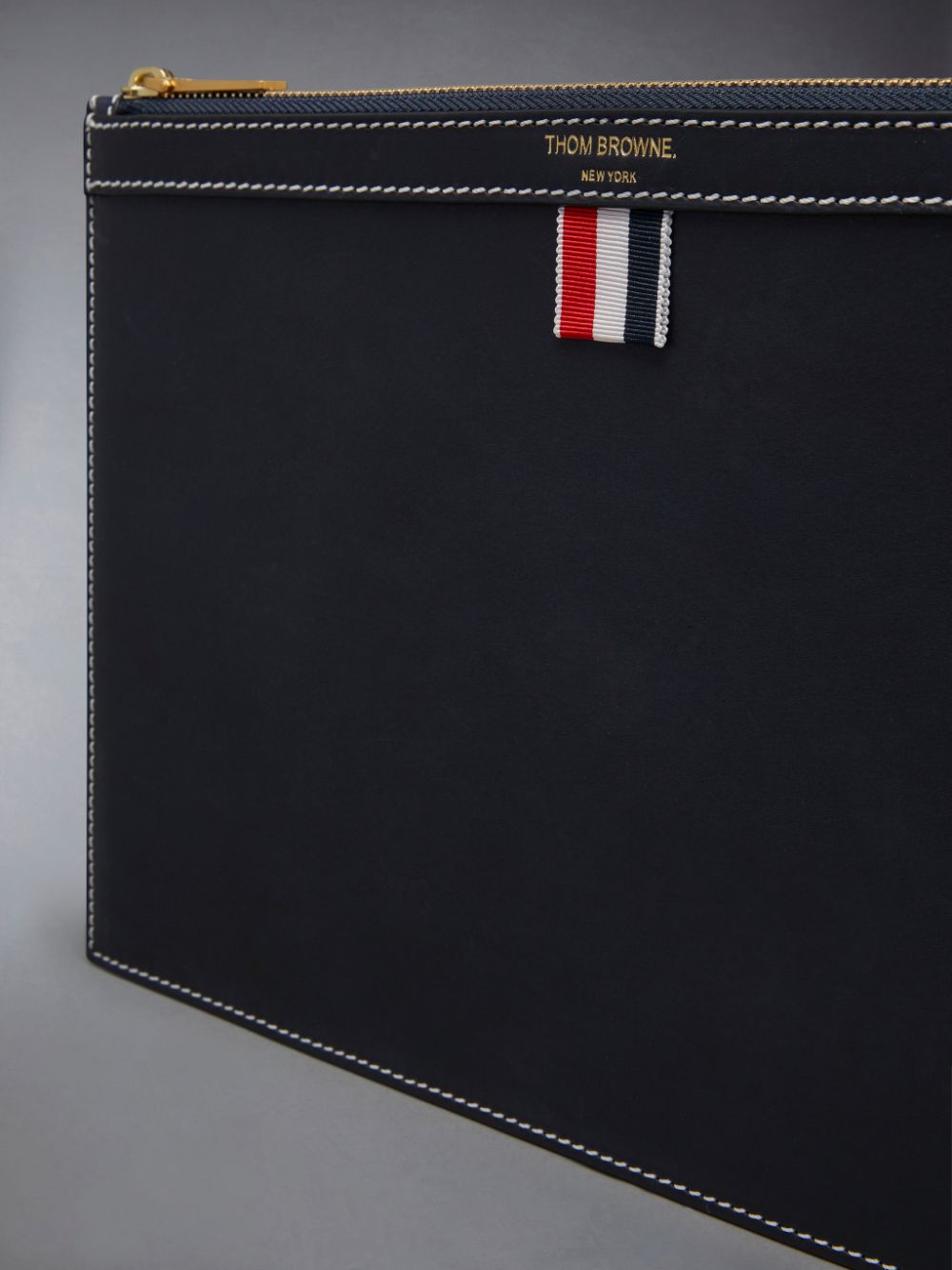 Porte Cartes Thom Browne Vacchetta Leather Small Homme Bleu | CML03D49870