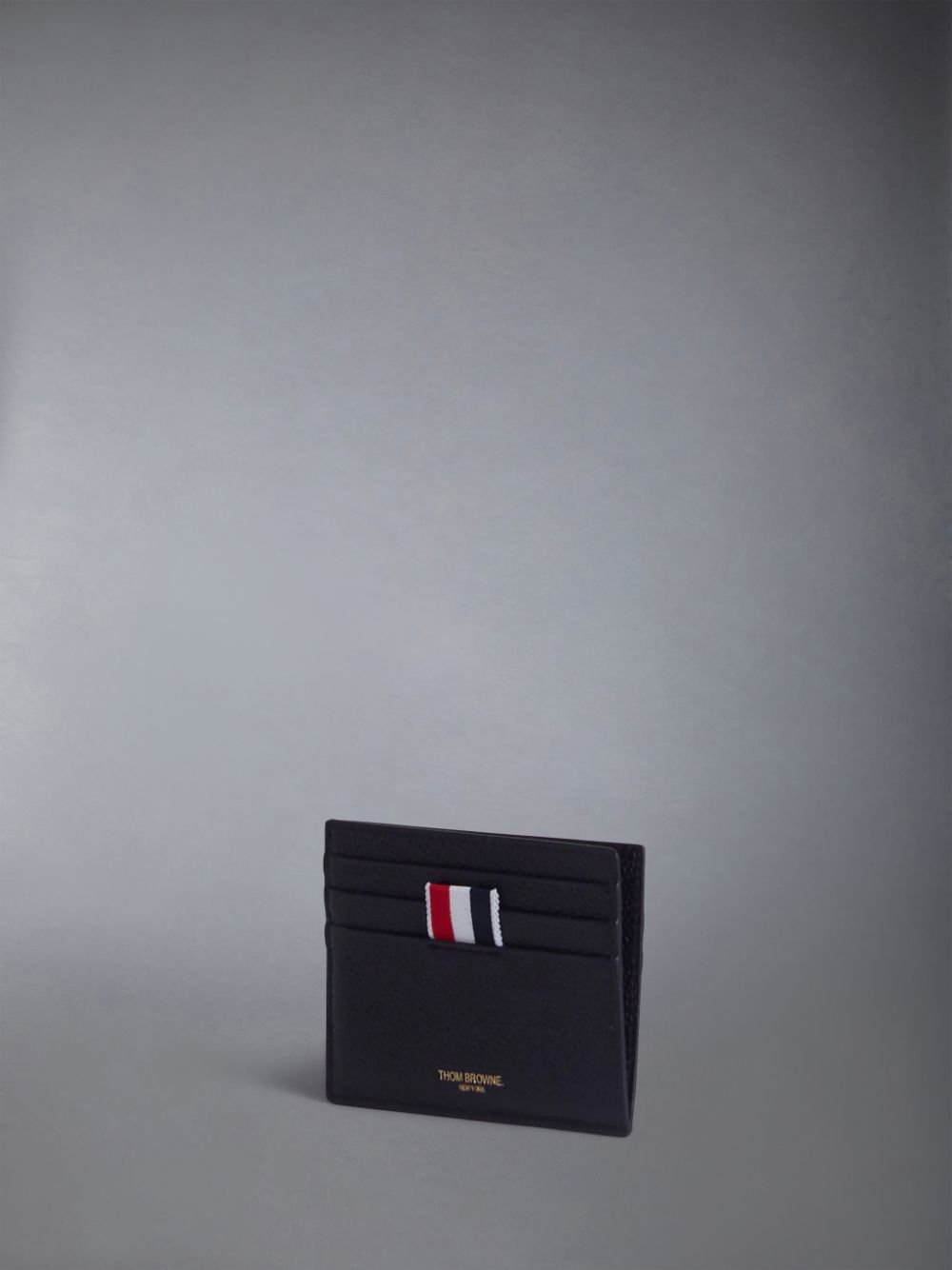 Porte Cartes Thom Browne pebbled-leather Homme Noir | GPA02L42107